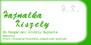 hajnalka kiszely business card